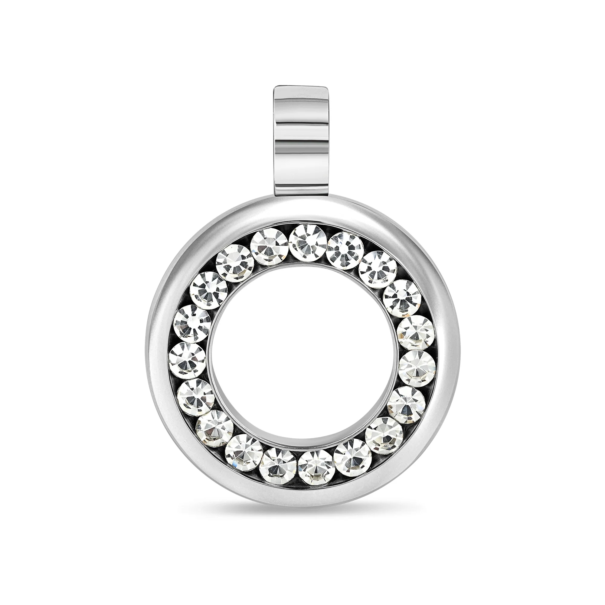 Circle Pendant with Gems - Titanium - Image 2