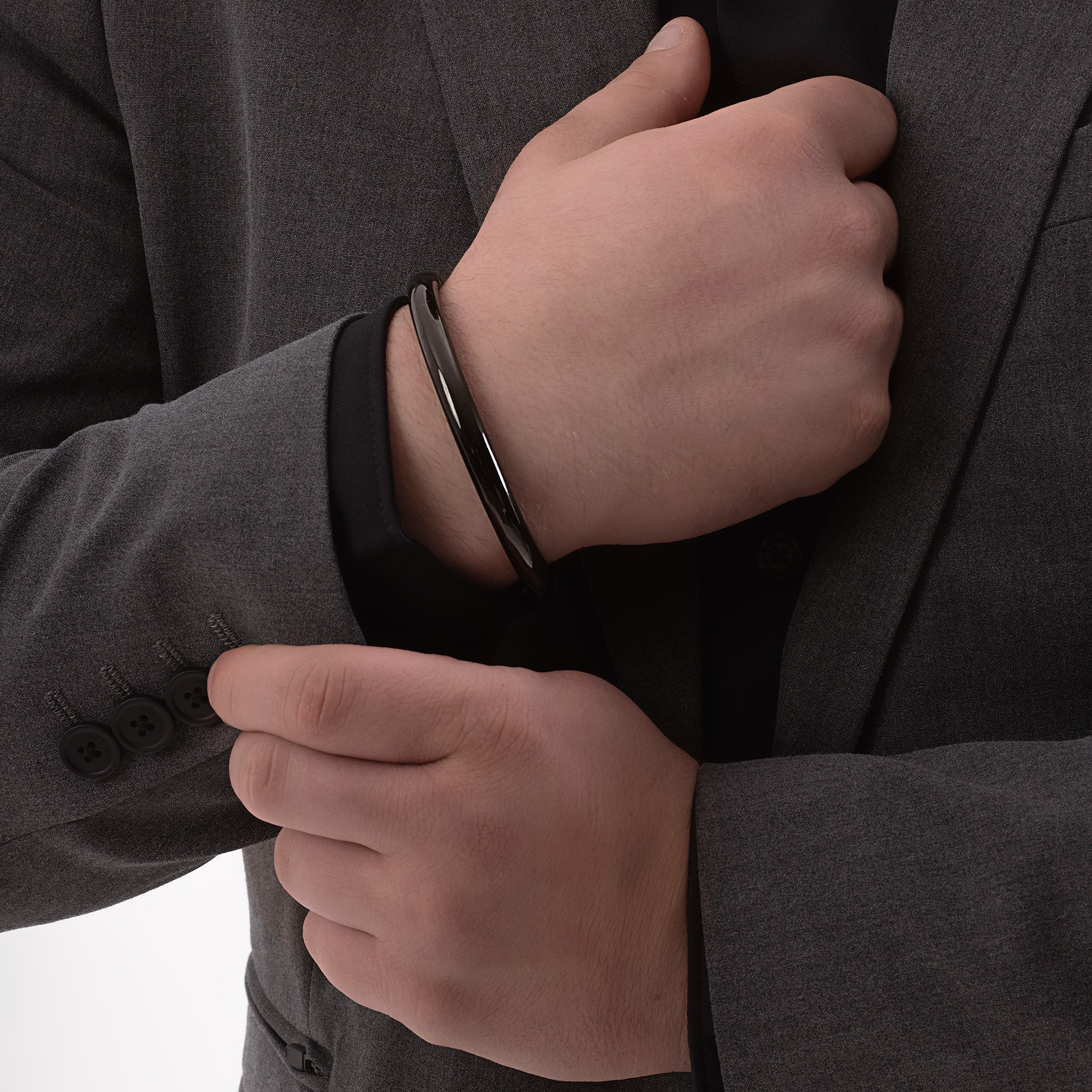 Eternity Wrist Cuff - Titanium - Black - Image 3