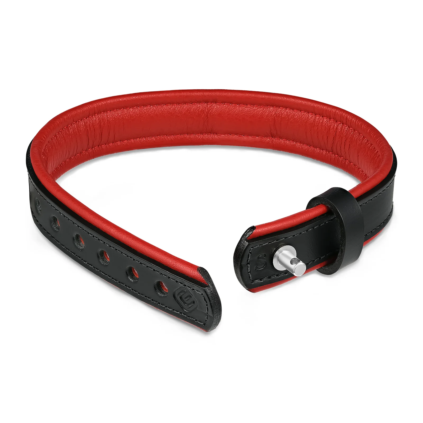 Leather Collar with Horizontal Ring - Image 10