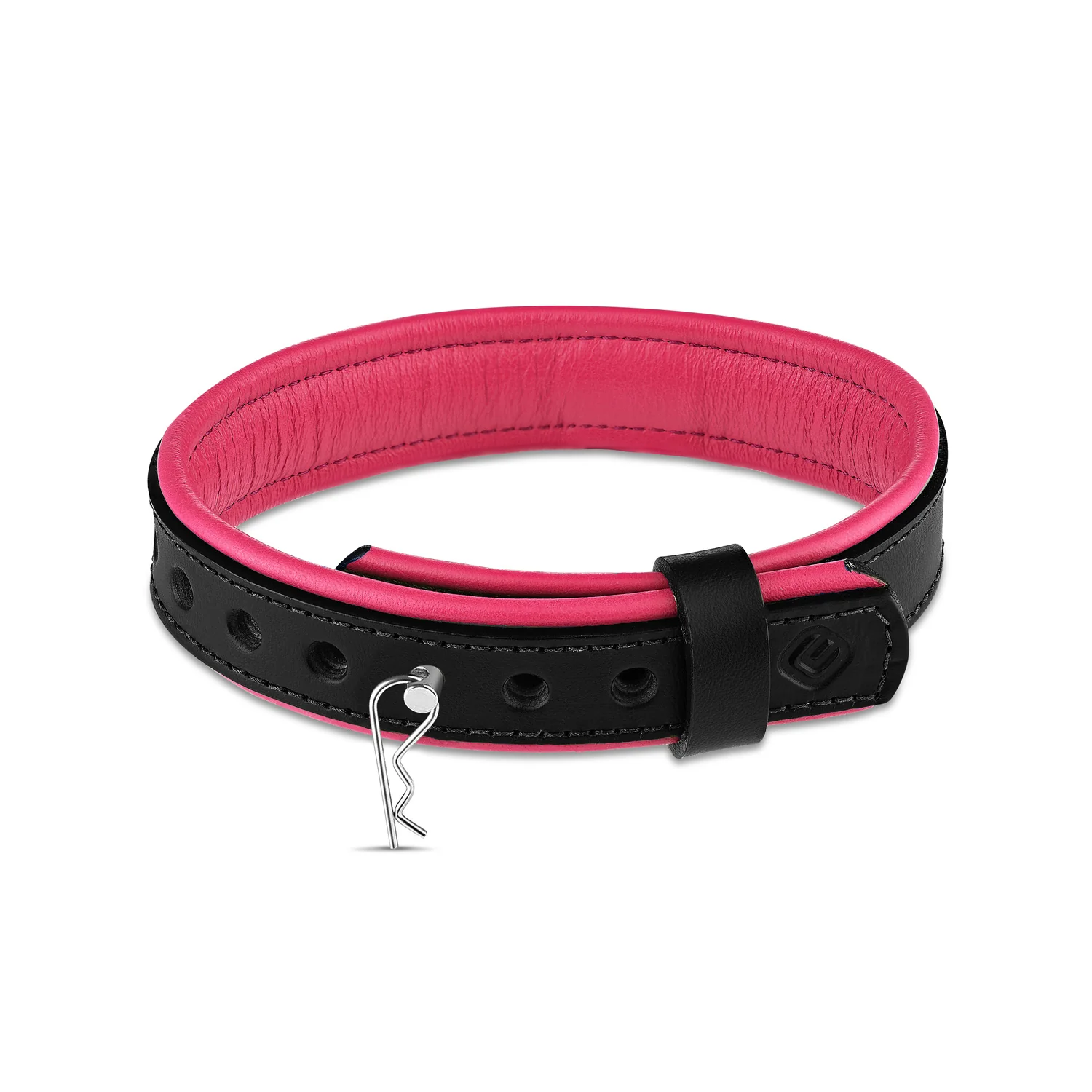 Leather Collar with Horizontal Ring - Image 12