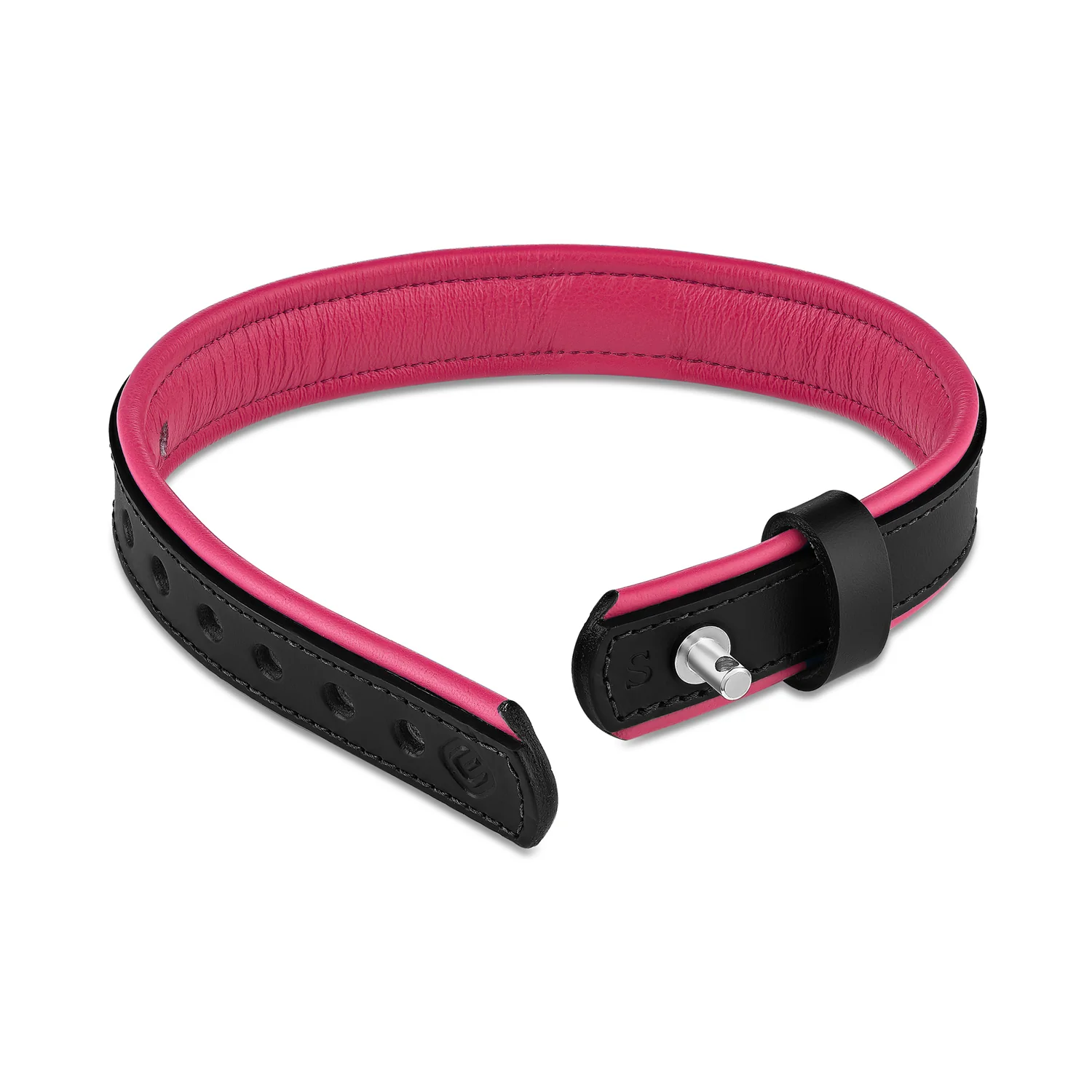 Leather Collar with Horizontal Ring - Image 13