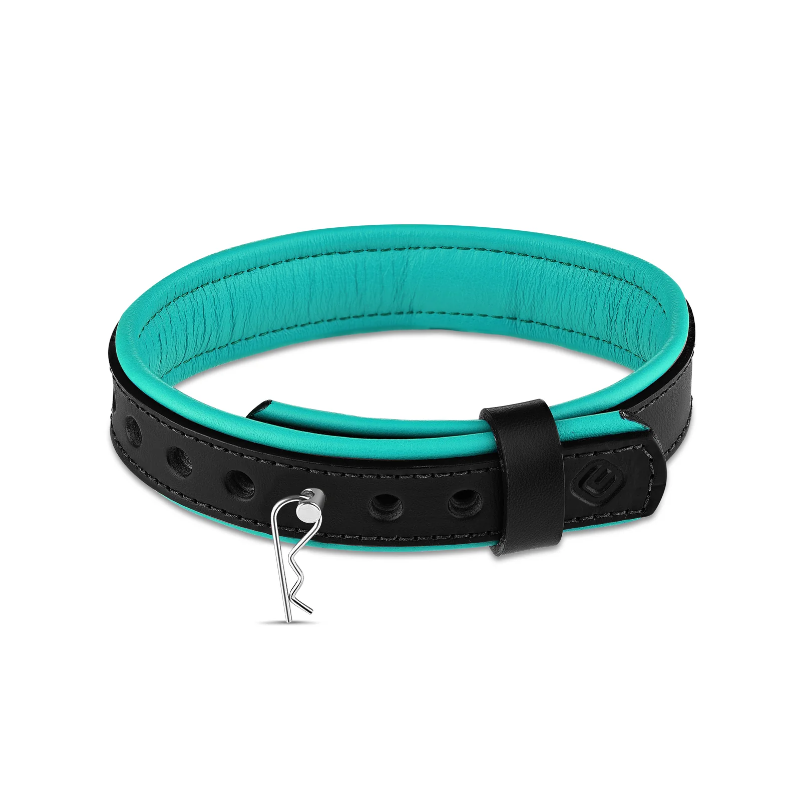 Leather Collar with Horizontal Ring - Image 15