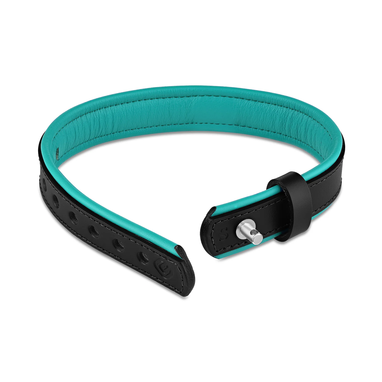 Leather Collar with Horizontal Ring - Image 16