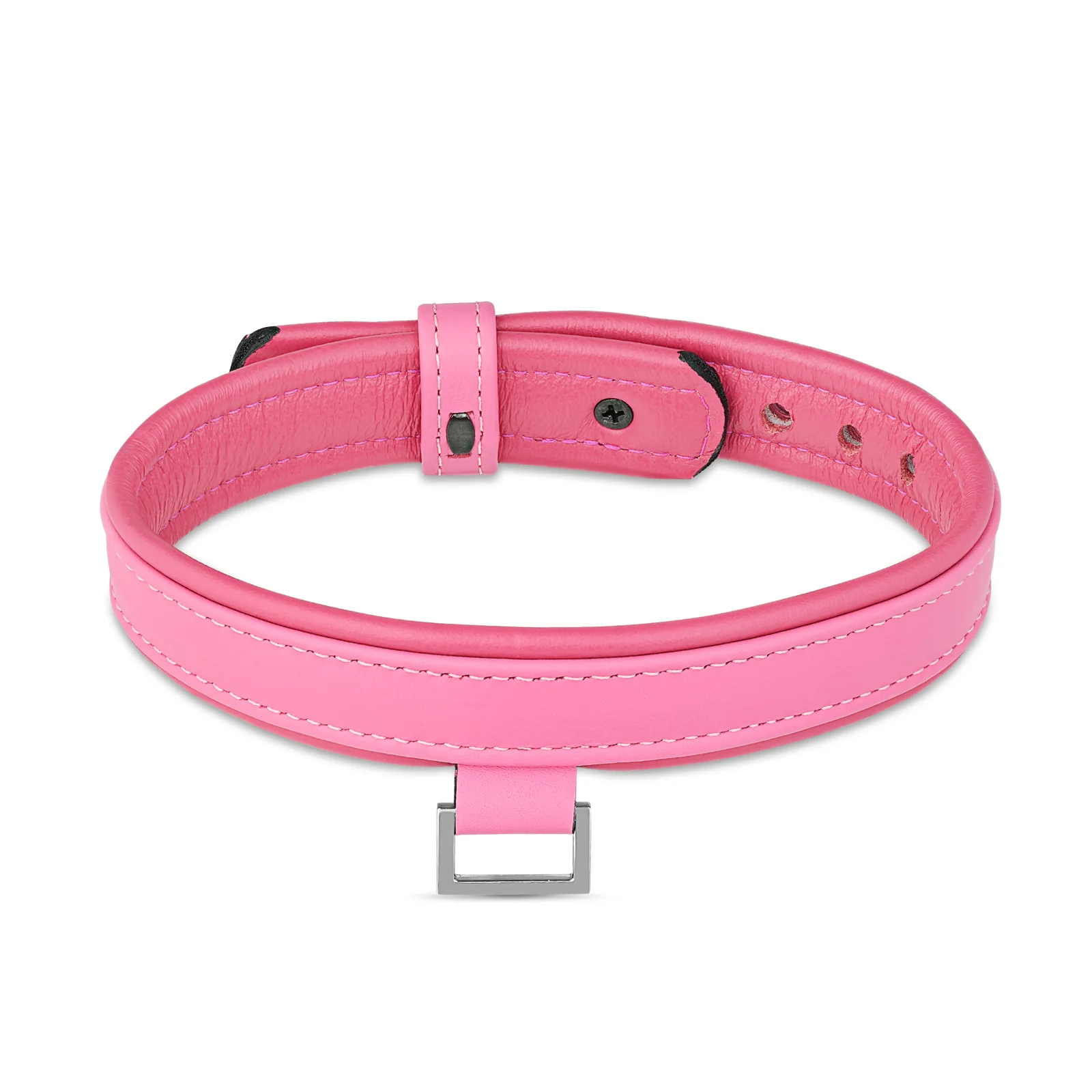 Leather Collar with Horizontal Ring - Image 20