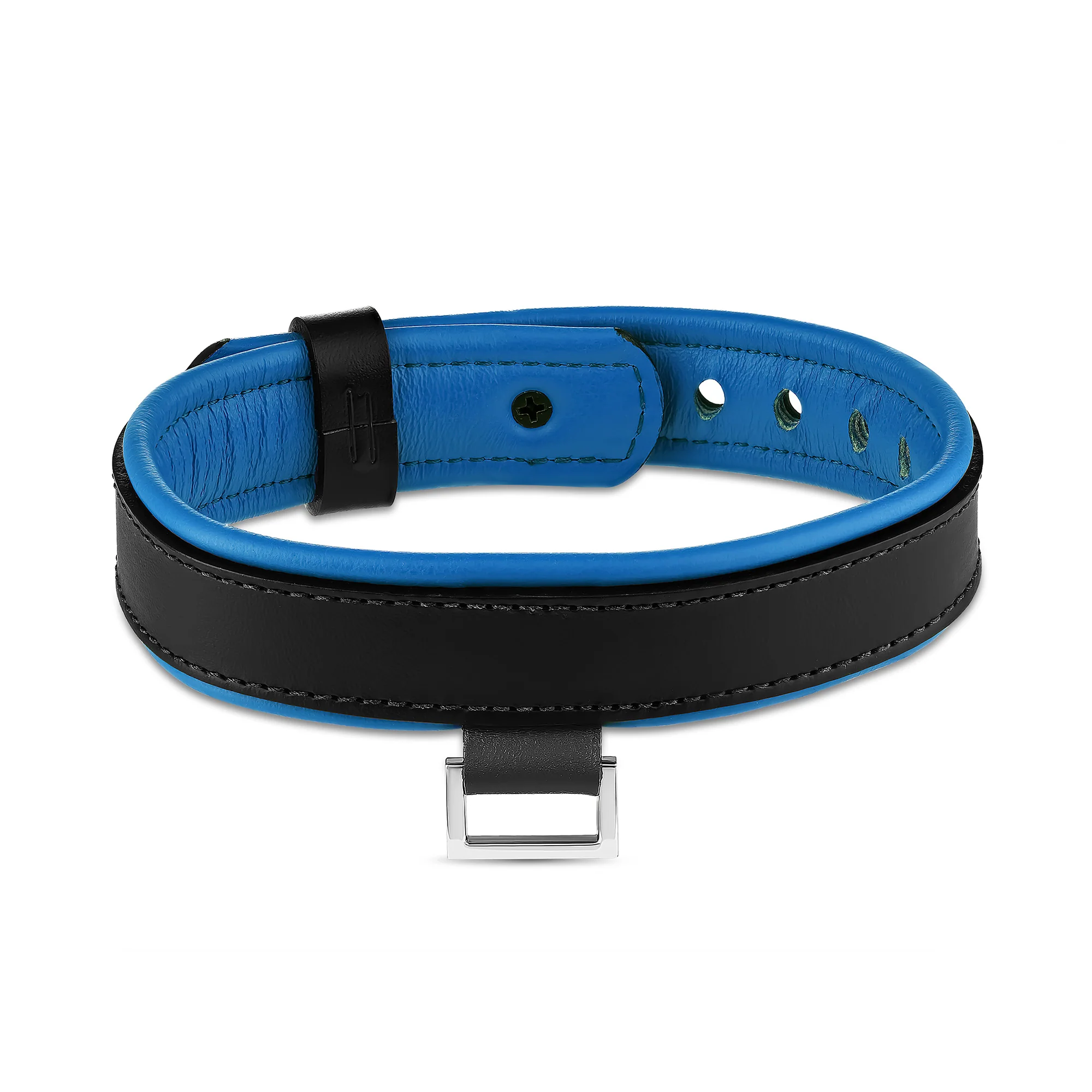 Leather Collar with Horizontal Ring - Image 23