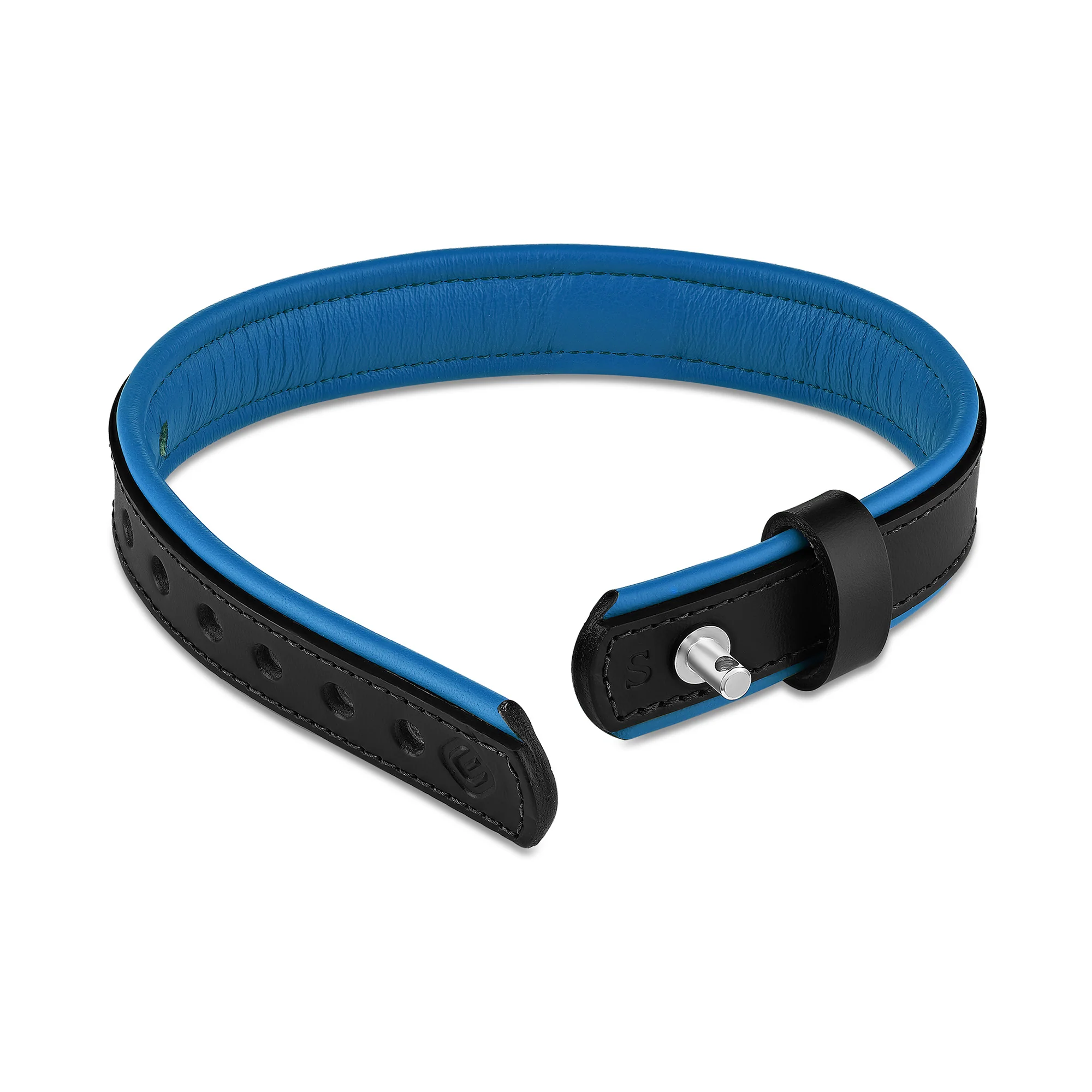 Leather Collar with Horizontal Ring - Image 25