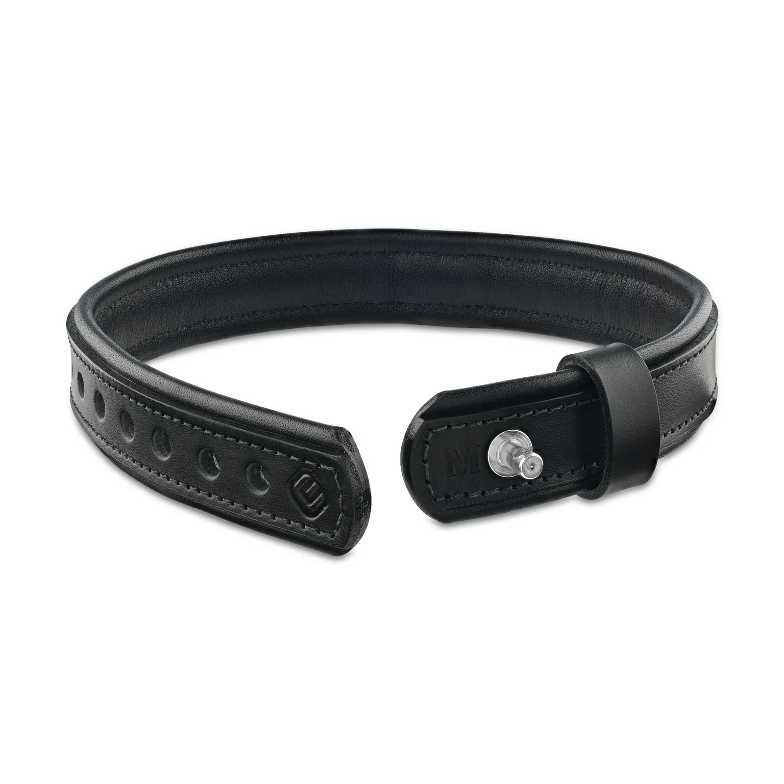 Leather Collar with Horizontal Ring - Image 3