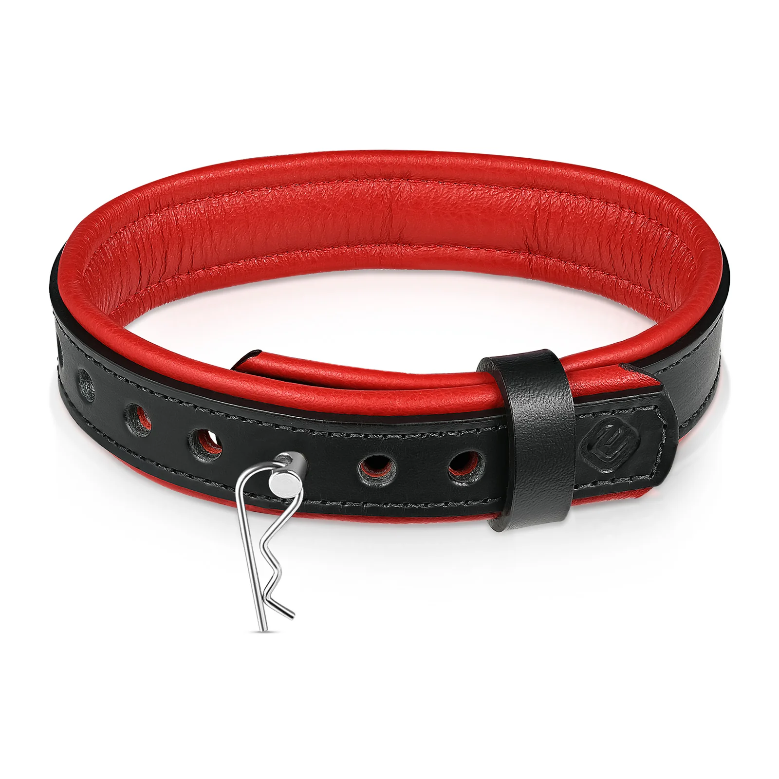 Leather Collar with Horizontal Ring - Image 9