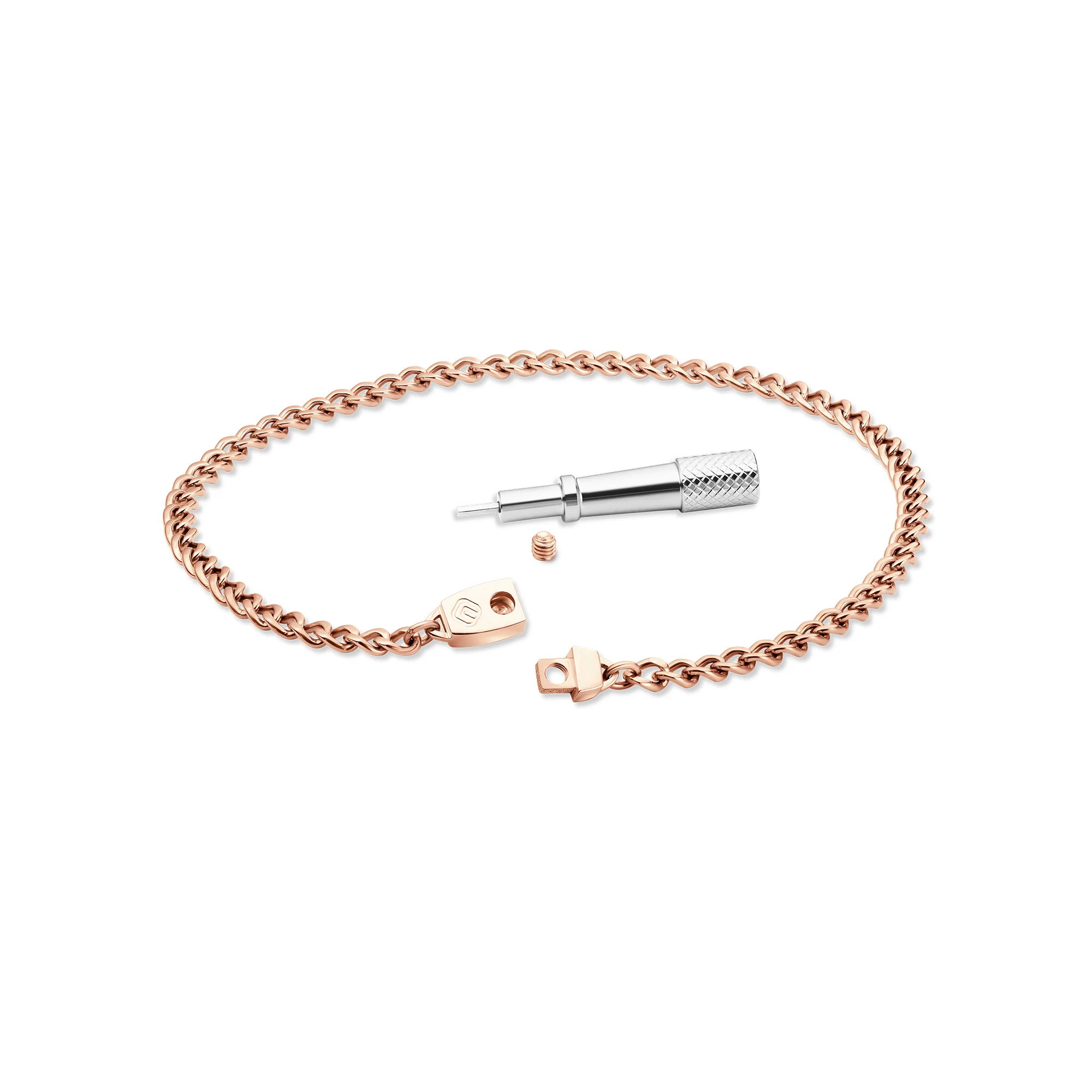 Titanium Chain Anklet with Mini Locking Clasp - Image 4