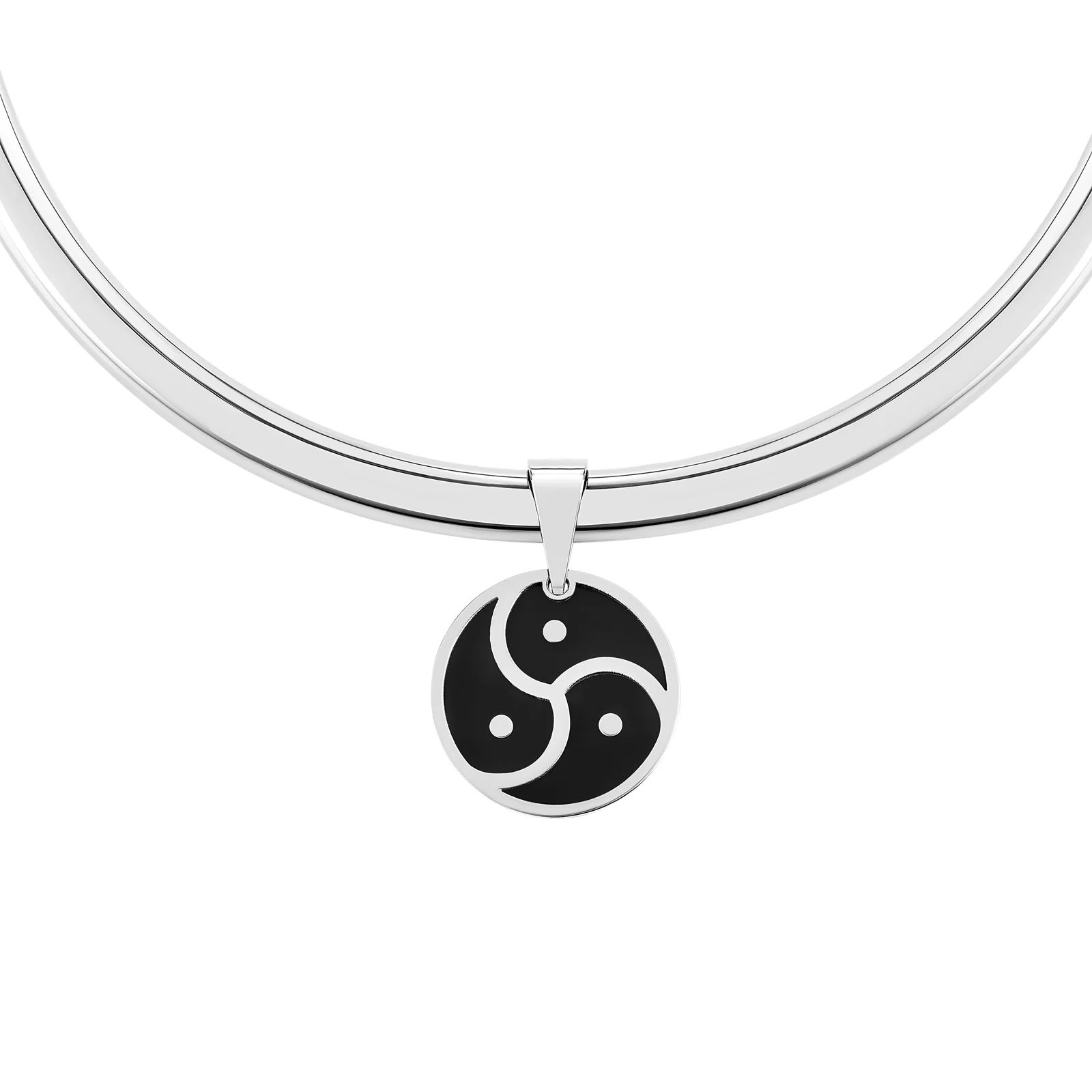 Titanium Triskelion Pendant with Black Inlay - Image 4